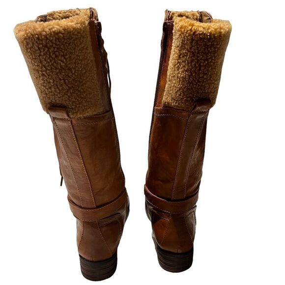 Patrizia Women's Lace up Calf Boots Brown with fleece trim Size 36 - Picture 3 of 10